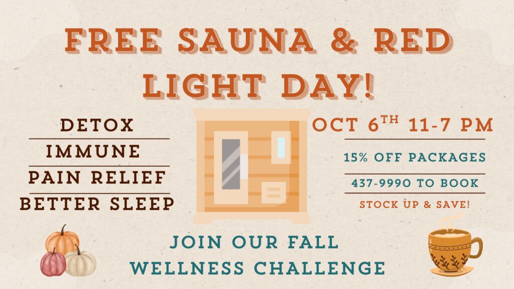 Free Sauna & Red Light Day