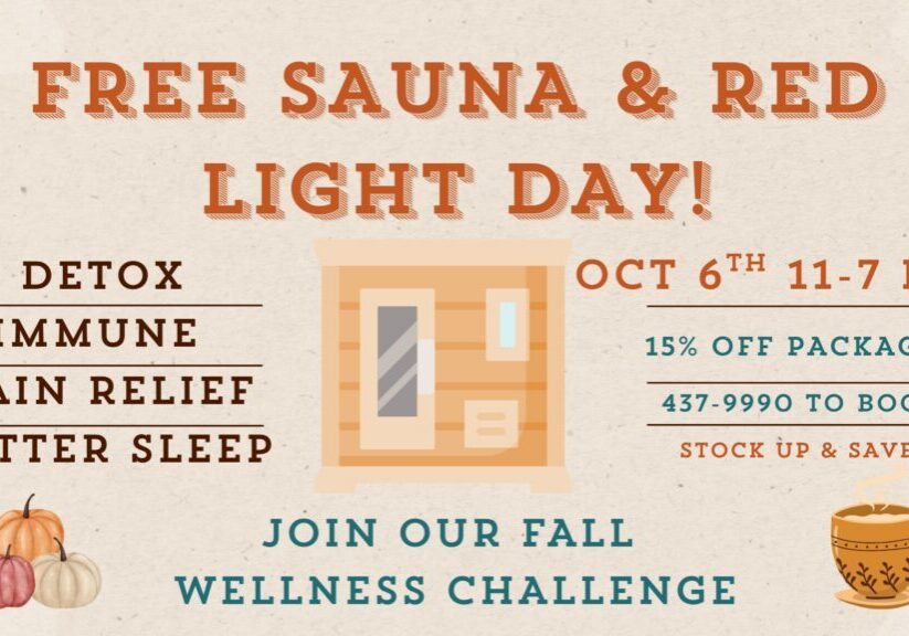 Free Sauna & Red Light Day