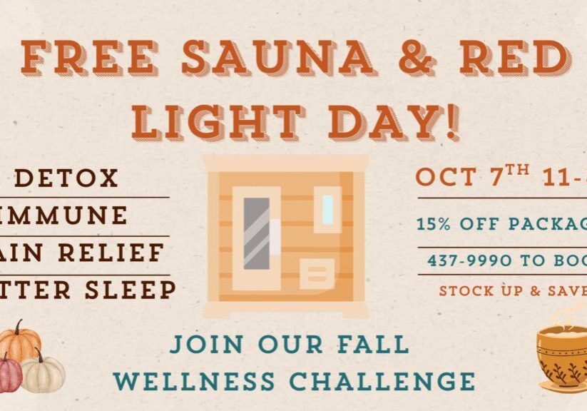 free sauna & red light day FB event